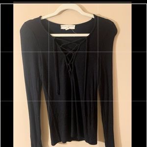 Urban outfitters lace up long sleeve shirt